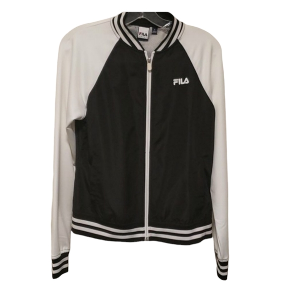 Fila Sport Long Sleeve Black and White Training Jacket Small - Picture 1 of 9